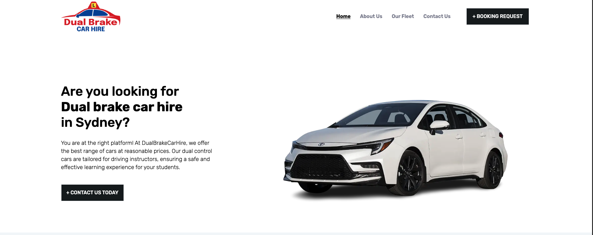 Dual Brake Car Hire - Car Rental Website